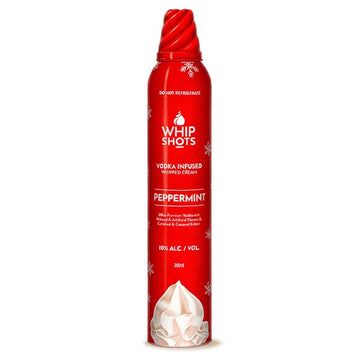 Whipshots Peppermint Vodka Infused Whipped Cream 200ml - ForWhiskeyLovers.com