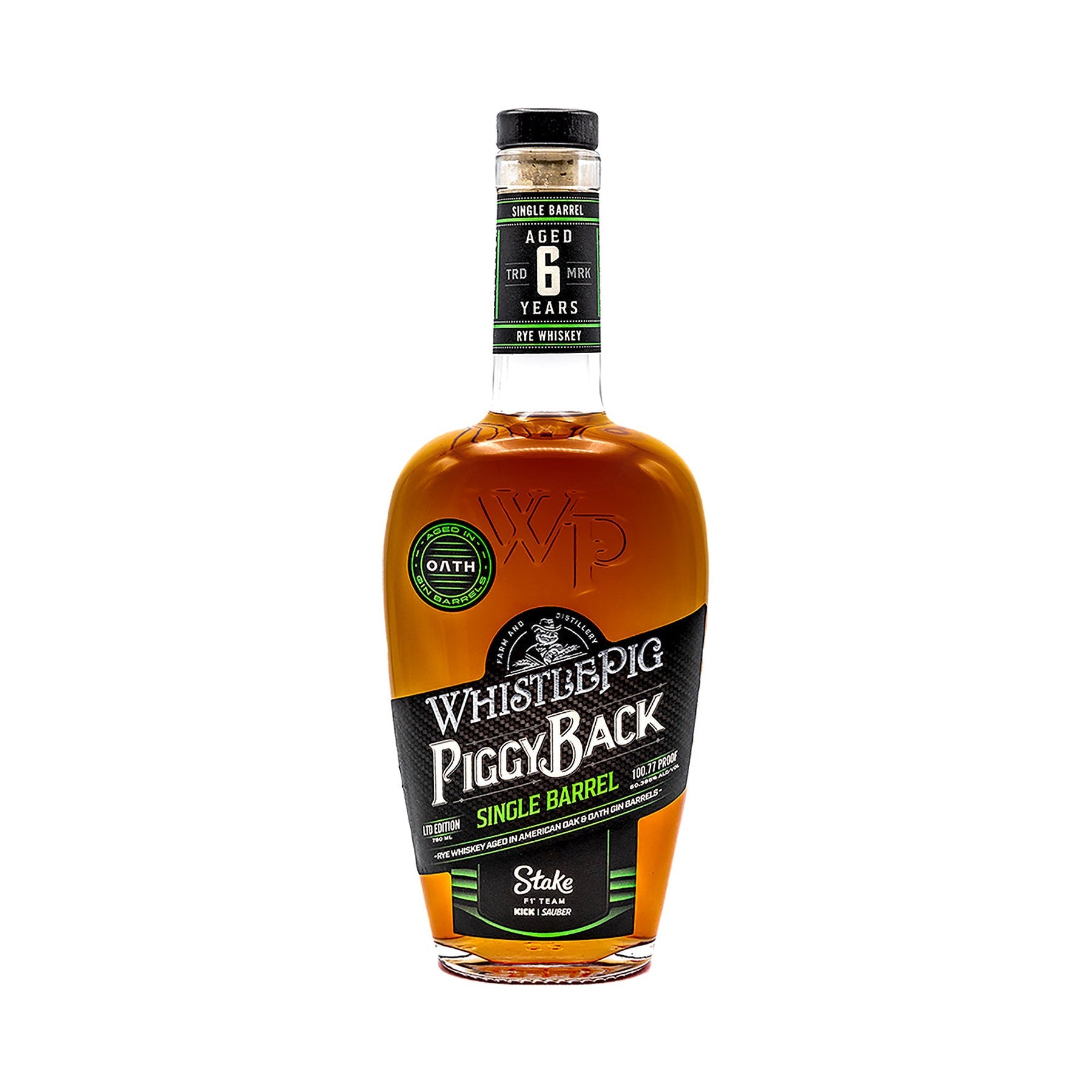 WhistlePig PiggyBack Stake F1 Team Kick Sauber Single Barrel Rye Whiskey - ForWhiskeyLovers.com