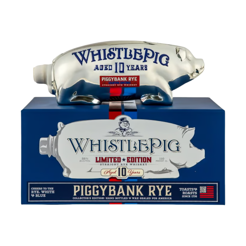 Whistlepig PiggyBank 10 Year Old RWB Rye Whiskey Liter - ForWhiskeyLovers.com