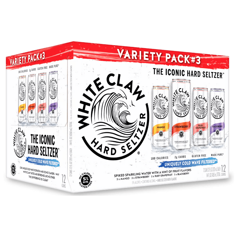 White Claw Hard Seltzer Variety Pack #3 - ForWhiskeyLovers.com