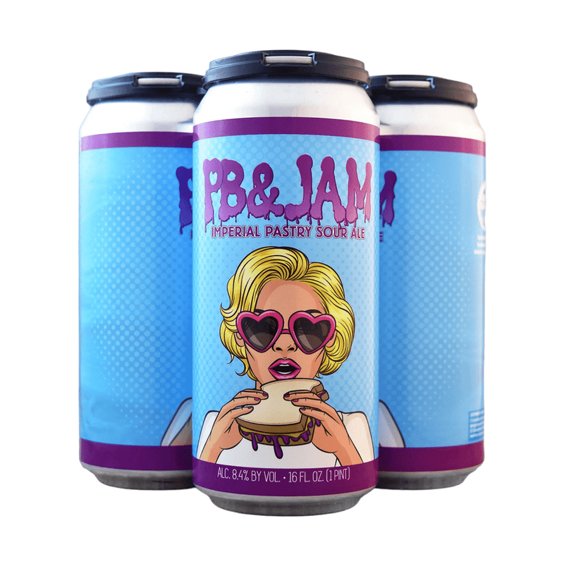 Wild Barrel Brewing 'PB & Jam' Imperial Pastry Sour Ale Beer 4-Pack - ForWhiskeyLovers.com
