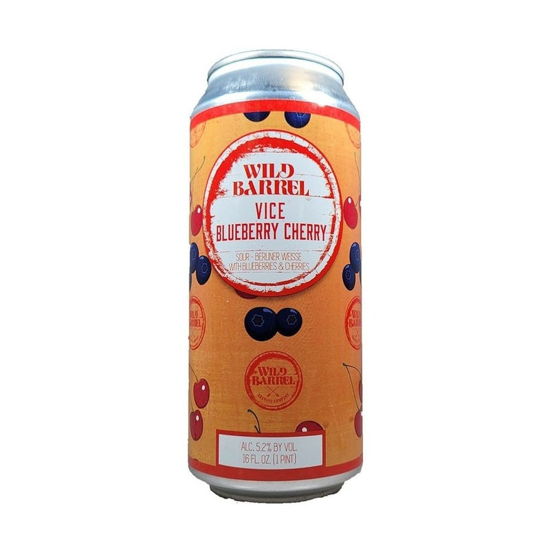 Wild Barrel Brewing 'Vice Blueberry Cherry' Sour Ale Beer 4-Pack - ForWhiskeyLovers.com