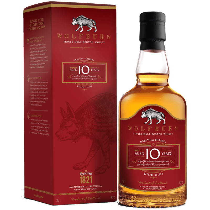 Wolfburn 10 Years Old Single Malt Scotch Whisky - ForWhiskeyLovers.com