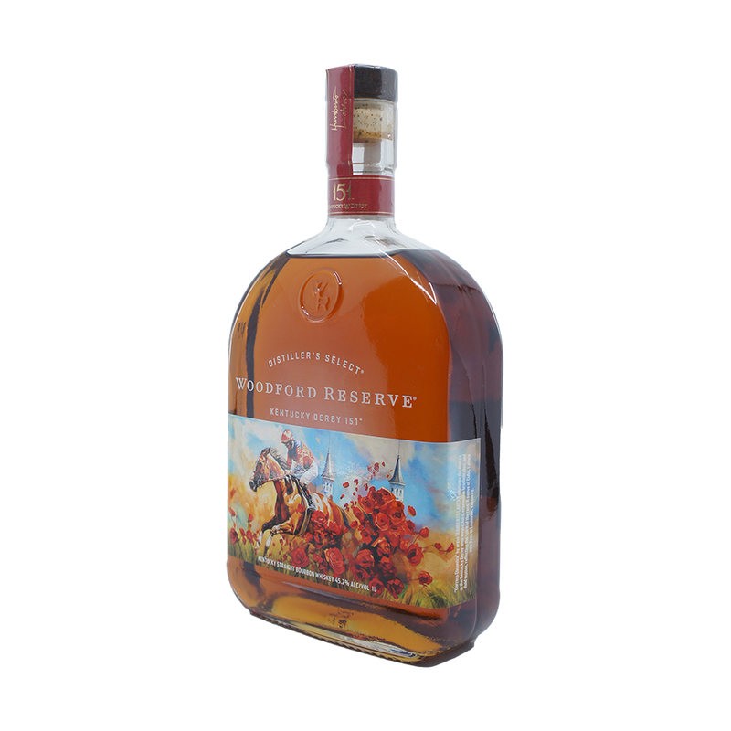 Woodford Reserve Kentucky Derby 151 Straight Bourbon Whiskey Liter - ForWhiskeyLovers.com