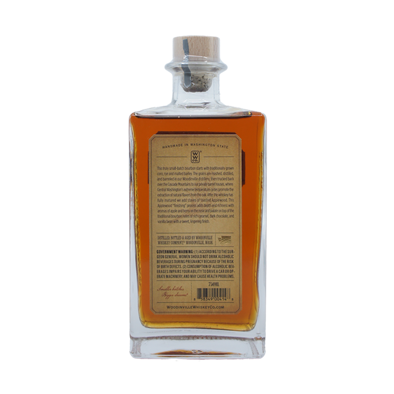 Woodinville Applewood Staves Straight Bourbon Whiskey - ForWhiskeyLovers.com