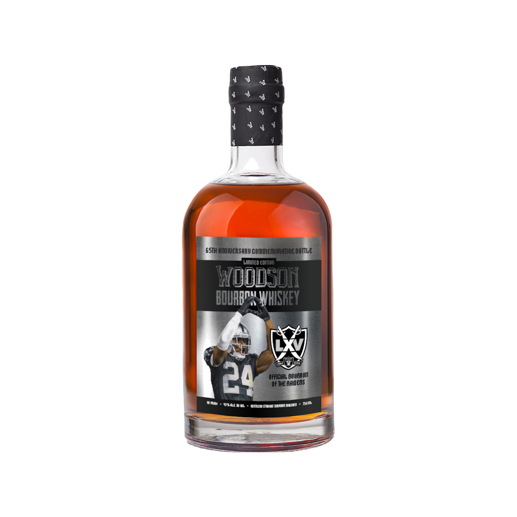 Woodson Bourbon Whiskey 65th Anniversary Raiders Commemorative 750ml - ForWhiskeyLovers.com