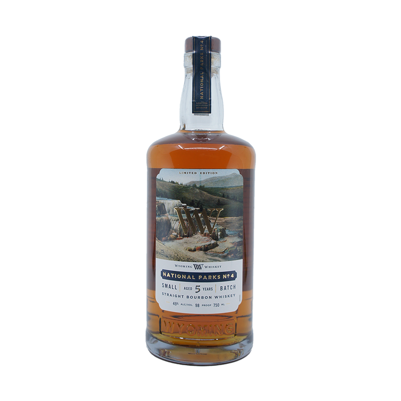 Wyoming National Parks No. 4 Small Batch 5 Year Old Straight Bourbon Whiskey - ForWhiskeyLovers.com