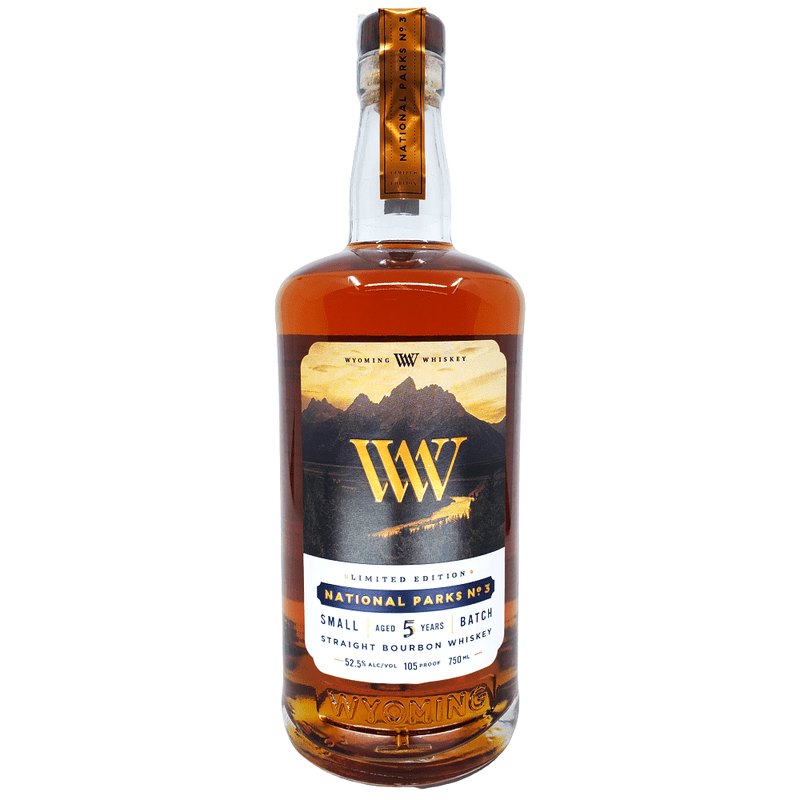 Wyoming Whiskey National Parks No. 3 Small Batch 5 Year Old Straight Bourbon Whiskey - ForWhiskeyLovers.com