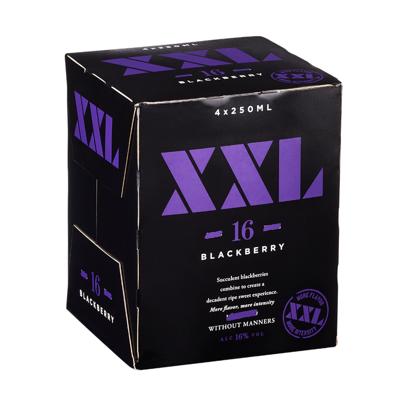 XXL Blackberry Moscato Flavored Wine 4-Pack - ForWhiskeyLovers.com
