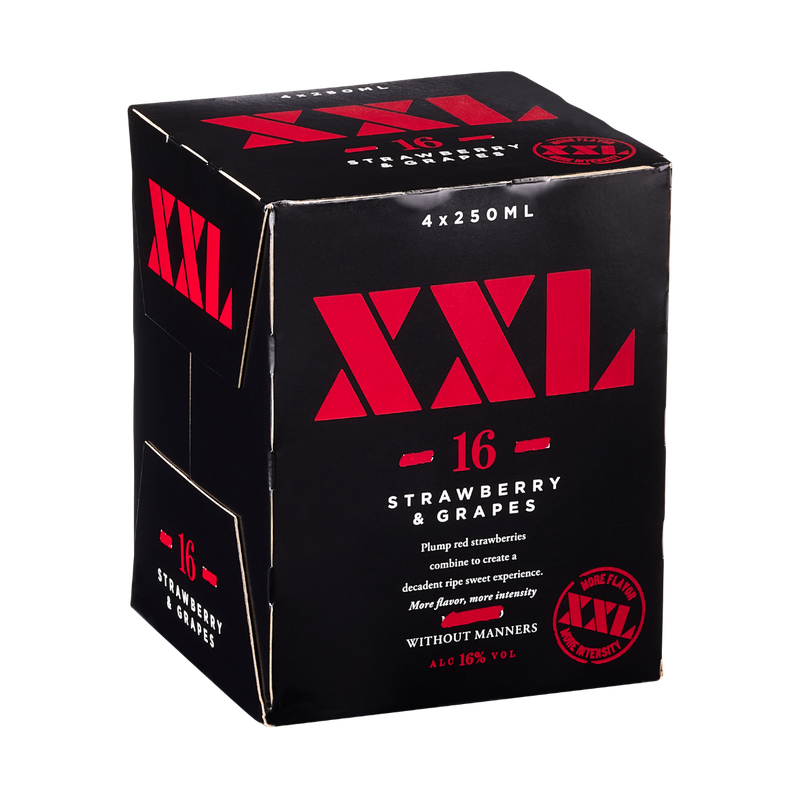 XXL Strawberry Moscato Flavored Wine 4-Pack - ForWhiskeyLovers.com