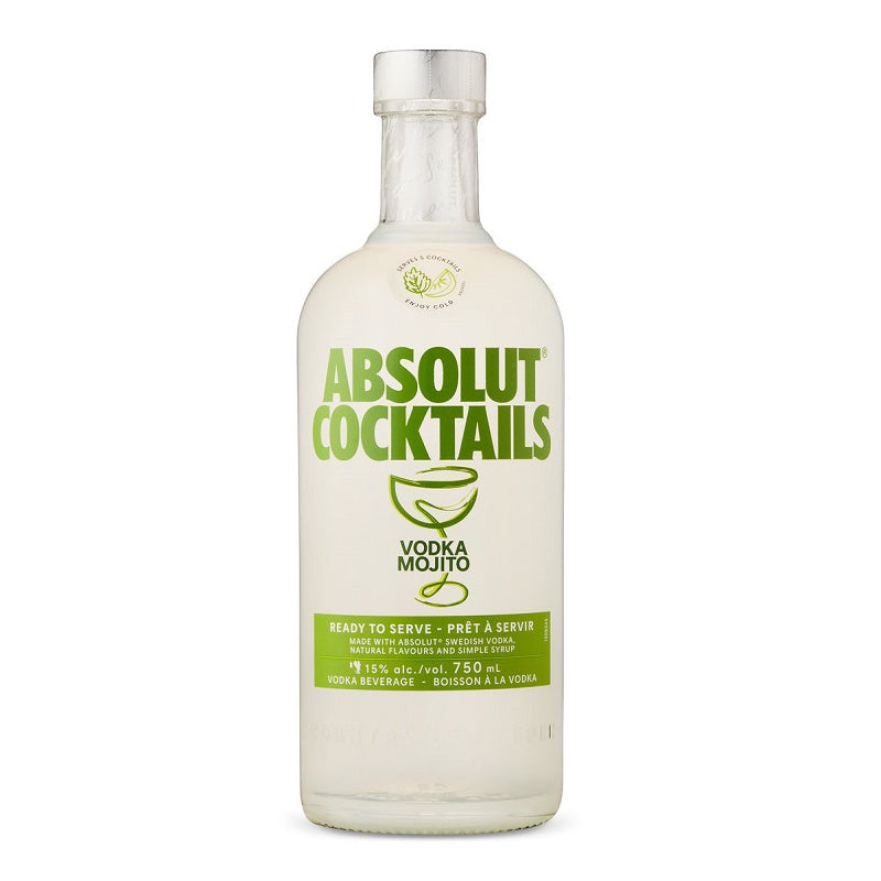 Absolut Cocktails Vodka Mojito Ready to Serve 750ml - ForWhiskeyLovers.com