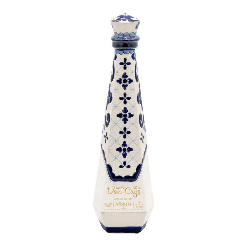 Don Cayo Tequila Añejo Ceramic Blue 750 mL - ForWhiskeyLovers.com