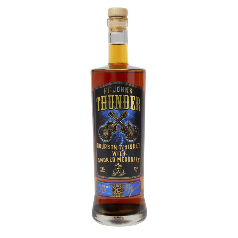 KC Johns Thunder Bourbon Whiskey with Smoked Mesquite 750ml - ForWhiskeyLovers.com