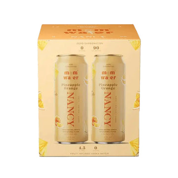 Mom Water Nancy Pineapple Orange Vodka Water 4 Pack 12 fl oz - ForWhiskeyLovers.com
