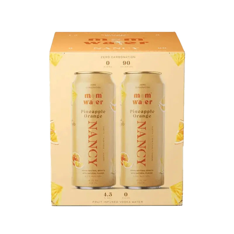 Mom Water Nancy Pineapple Orange Vodka Water 4 Pack 12 fl oz - ForWhiskeyLovers.com