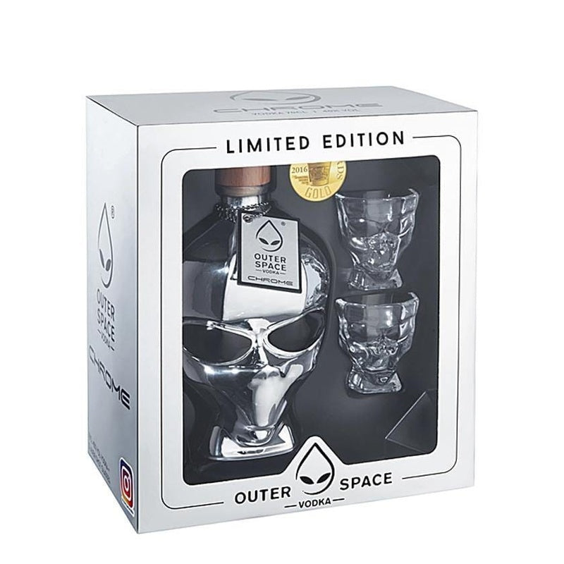 Outer Space Vodka Chrome Limited Edition Gift Set 750mL - ForWhiskeyLovers.com