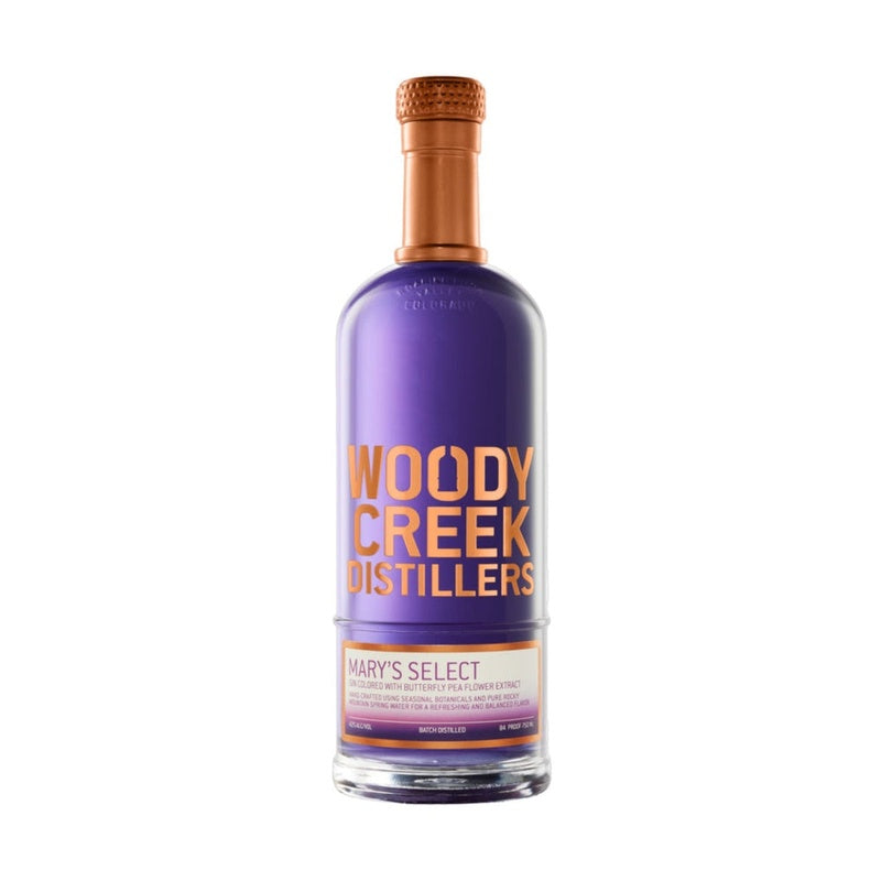 Woody Creek Distillers Mary's Gin With Butterfly Pea Blossom - ForWhiskeyLovers.com