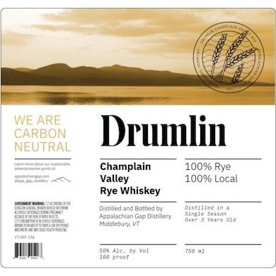 Appalachian Gap Drumlin Champlain Valley Rye Whiskey 750mL - ForWhiskeyLovers.com