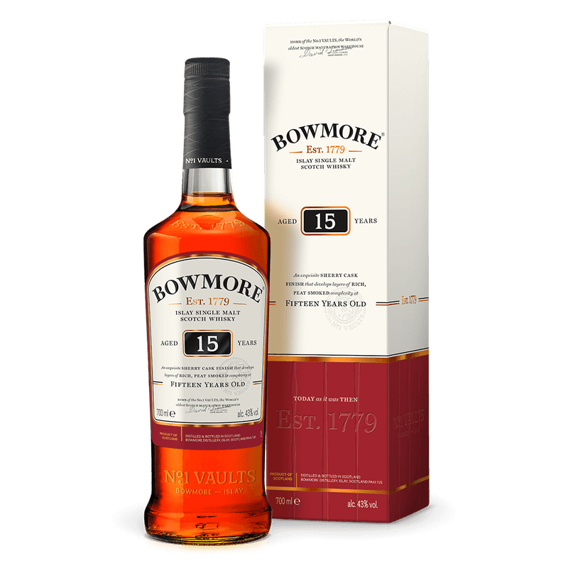 Bowmore 15YO Single Malt Whisky 750mL - ForWhiskeyLovers.com