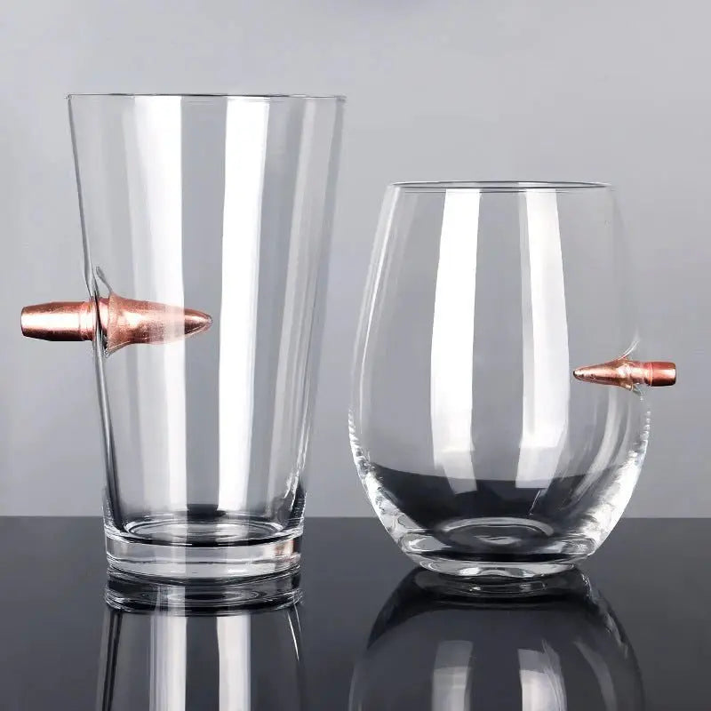 Bullet Beer & Spirits Glasses - ForWhiskeyLovers.com