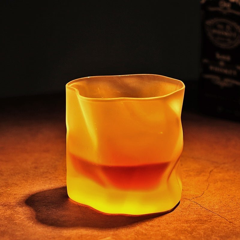 Creative Twisting Hand-Blown Glass Spirits Glass - ForWhiskeyLovers.com