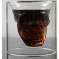 Double Skull Transparent Glass - ForWhiskeyLovers.com