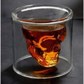 Double Skull Transparent Glass - ForWhiskeyLovers.com