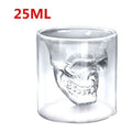 Double Skull Transparent Glass - ForWhiskeyLovers.com