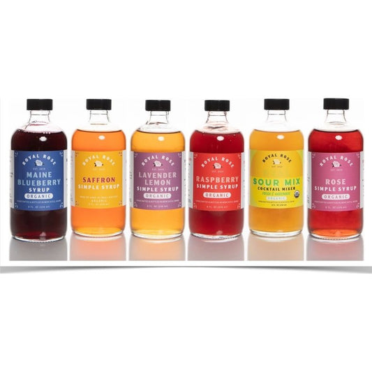 ForWhiskeyLover's Favorite Royal Rose Organic Cocktail Syrups 6 x 8oz - ForWhiskeyLovers.com