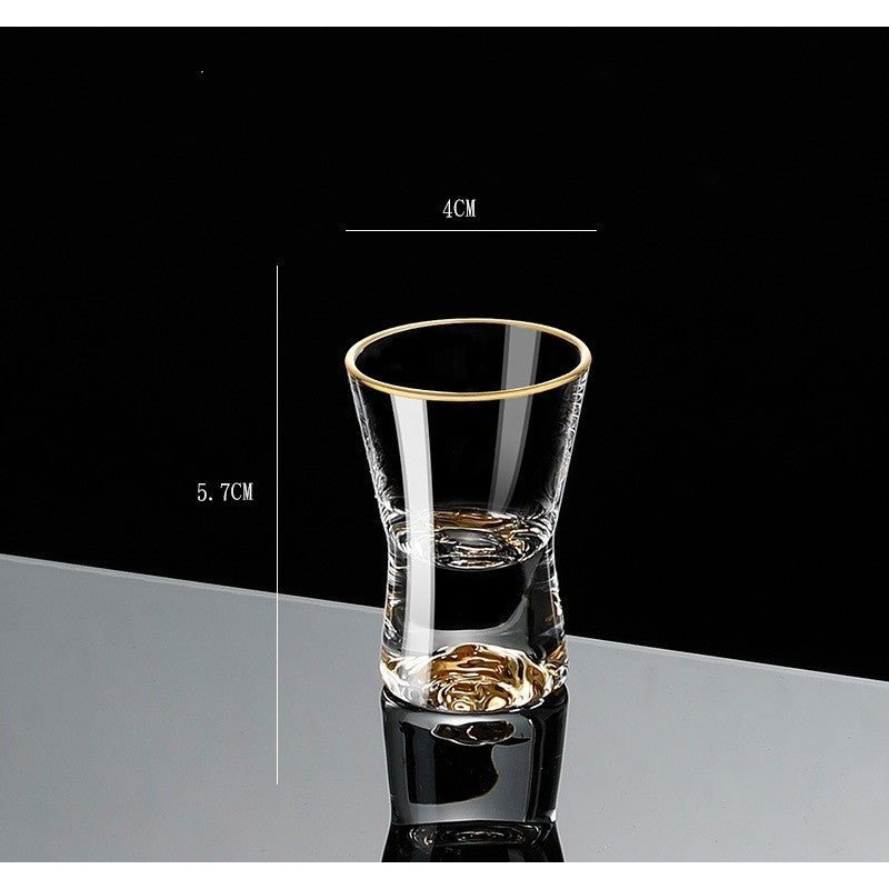 Gold Foil Liquor Crystal Glass - ForWhiskeyLovers.com
