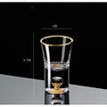 Gold Foil Liquor Crystal Glass - ForWhiskeyLovers.com