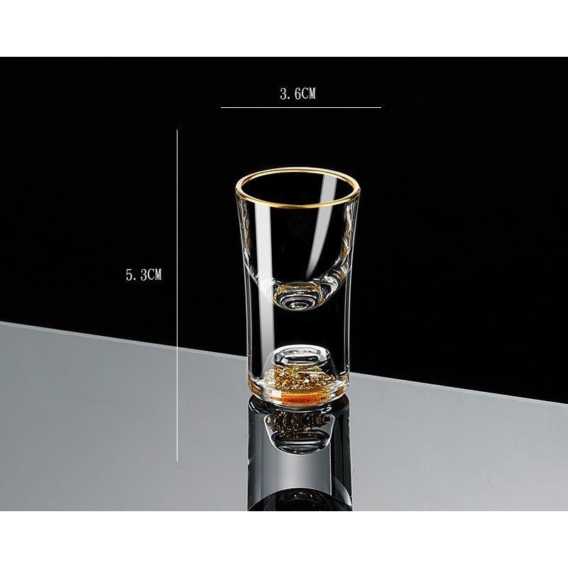 Gold Foil Liquor Crystal Glass - ForWhiskeyLovers.com