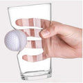 Golf Ball Beer Pint Glass 16 oz - ForWhiskeyLovers.com