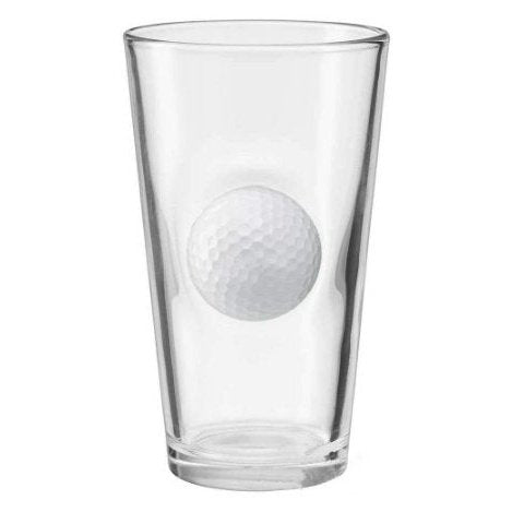 Golf Ball Beer Pint Glass 16 oz - ForWhiskeyLovers.com
