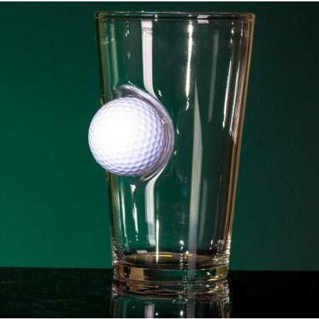 Golf Ball Beer Pint Glass 16 oz - ForWhiskeyLovers.com