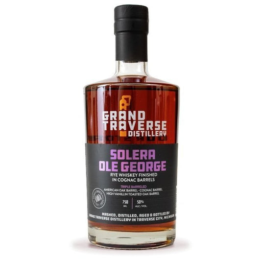 Grand Traverse Solera Aged Ole George Rye Whiskey 750mL - ForWhiskeyLovers.com