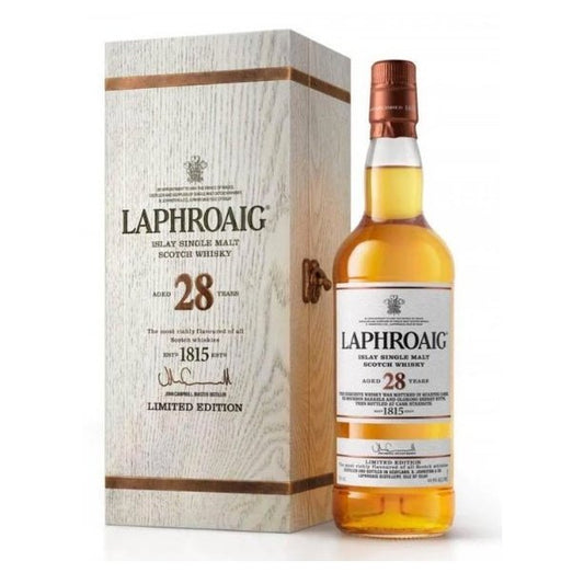 Laphroaig 28 Year Old Single Malt Whisky 750mL - ForWhiskeyLovers.com