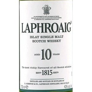 Laphroaig Scotch Single Malt 10 Year 750ml - ForWhiskeyLovers.com