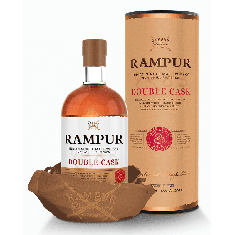 Rampur Double Cask Single Malt Whisky 750ml - ForWhiskeyLovers.com
