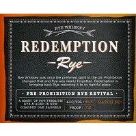 Redemption Rye Whiskey 750ml - ForWhiskeyLovers.com