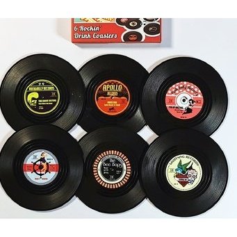 Retro Vinyl Record / CD Music Coaster - ForWhiskeyLovers.com