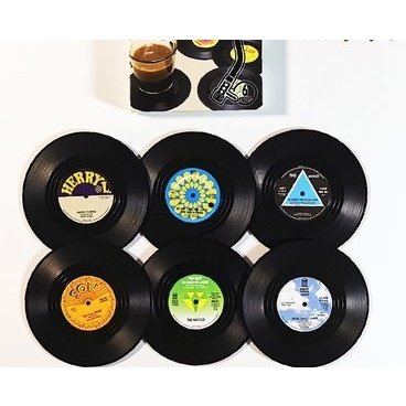 Retro Vinyl Record / CD Music Coaster - ForWhiskeyLovers.com