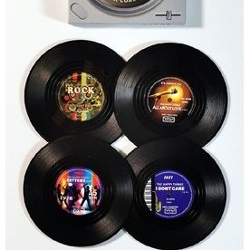Retro Vinyl Record / CD Music Coaster - ForWhiskeyLovers.com