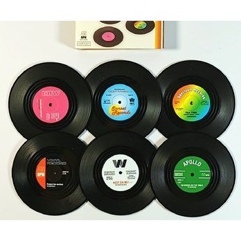 Retro Vinyl Record / CD Music Coaster - ForWhiskeyLovers.com