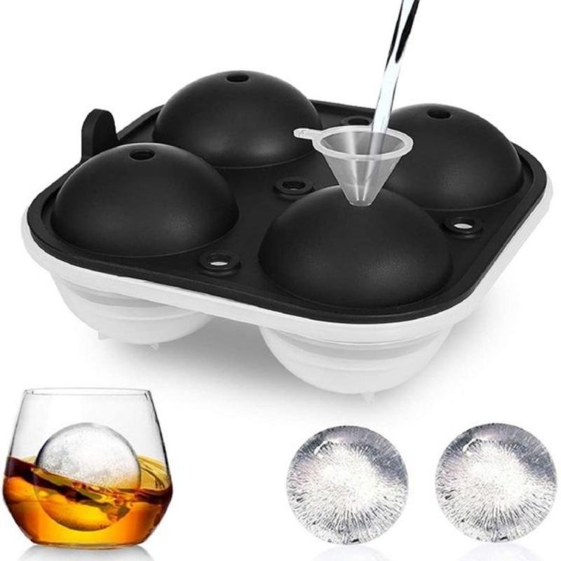 Silicone Round Ice Cube Puck Mold Bar - ForWhiskeyLovers.com
