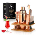 Spirits Mixer Set 16 Pieces Bamboo Storage Base - ForWhiskeyLovers.com