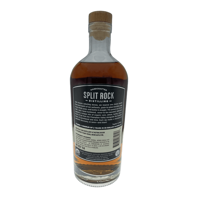 Split Rock Single Barrel Cask Strength Organic Straight Bourbon Whiskey 750mL - ForWhiskeyLovers.com