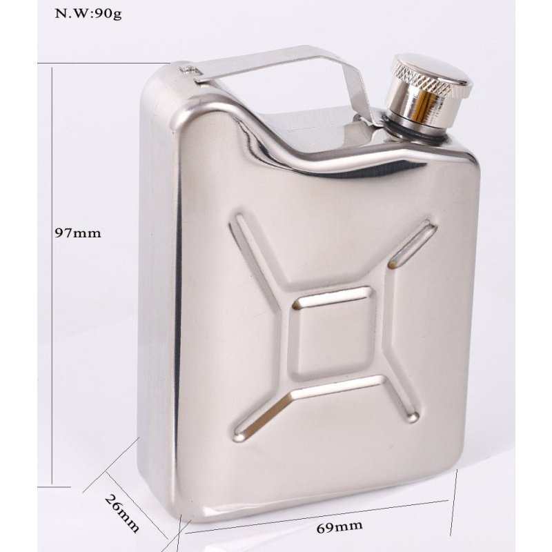 Stainless Steel Jerry Can Spirits Flask - ForWhiskeyLovers.com
