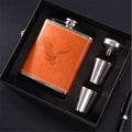 Stylish Portable Stainless Steel Flask Set - ForWhiskeyLovers.com