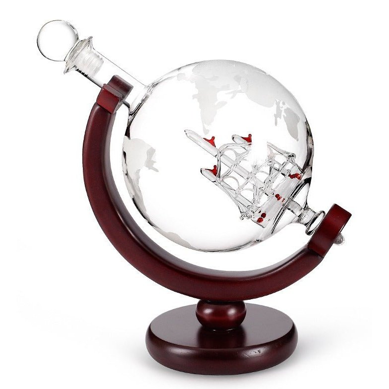World Travelor Spirits Decanter With Glass - ForWhiskeyLovers.com
